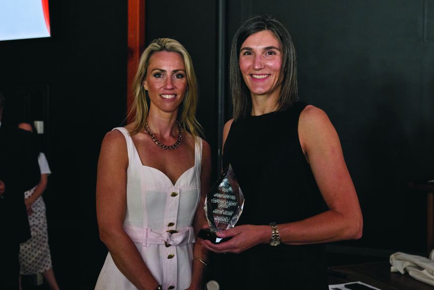 LSA Board member Talia Begley presents the Trust & Respect Award to Nicole Brown. LSA Board member Talia Begley presents the Trust & Respect Award to Nicole Brown.